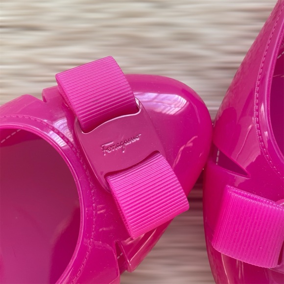 Salvatore Ferragamo Pink Jelly Ballerina shoes 9 - Picture 7 of 10
